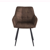 Chaise de salle à manger Oriana - Microfibre marron